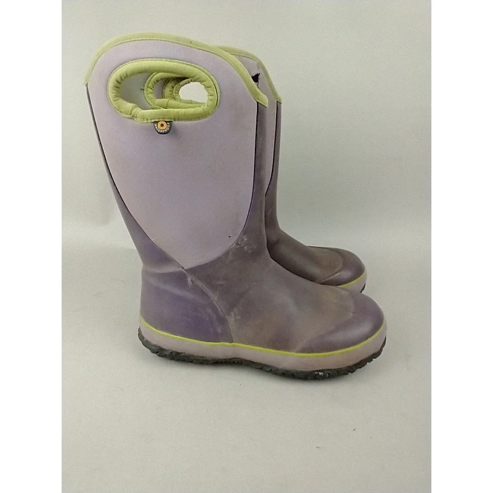 Bogs‎ Kids Slushie Purple Green Waterproof Winter Snow Boots Size 4 72292-540